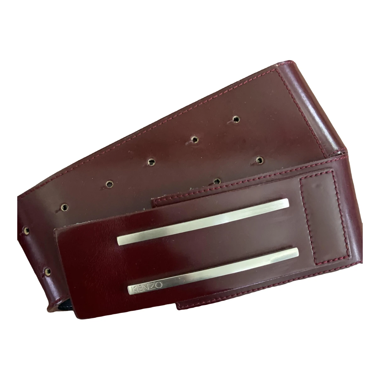 Pre-owned Kenzo Leather Belt In Burgundy