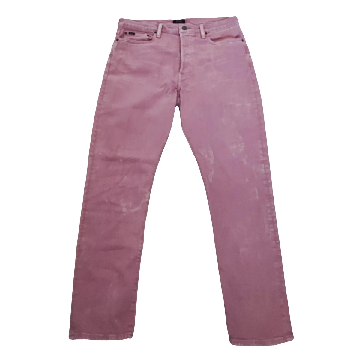 Pre-owned Polo Ralph Lauren Straight Jeans In Pink