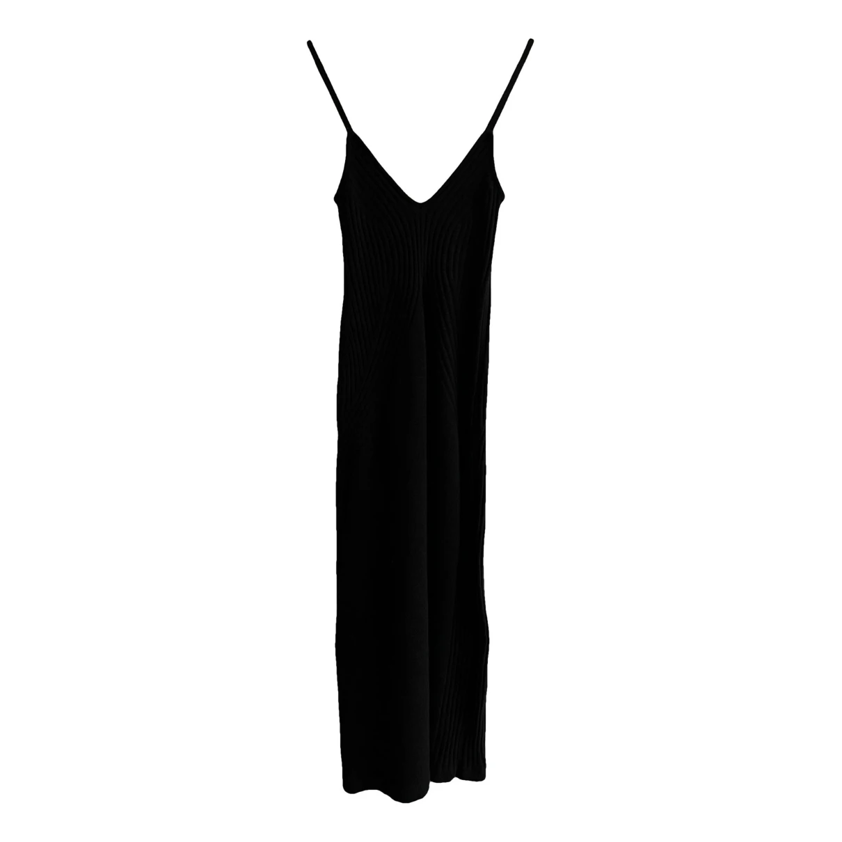 Pre-owned Alberta Ferretti Wool Mid-length Dress In Black