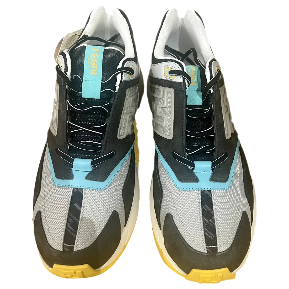 Pre-owned Fendi Leather Low Trainers In Multicolour