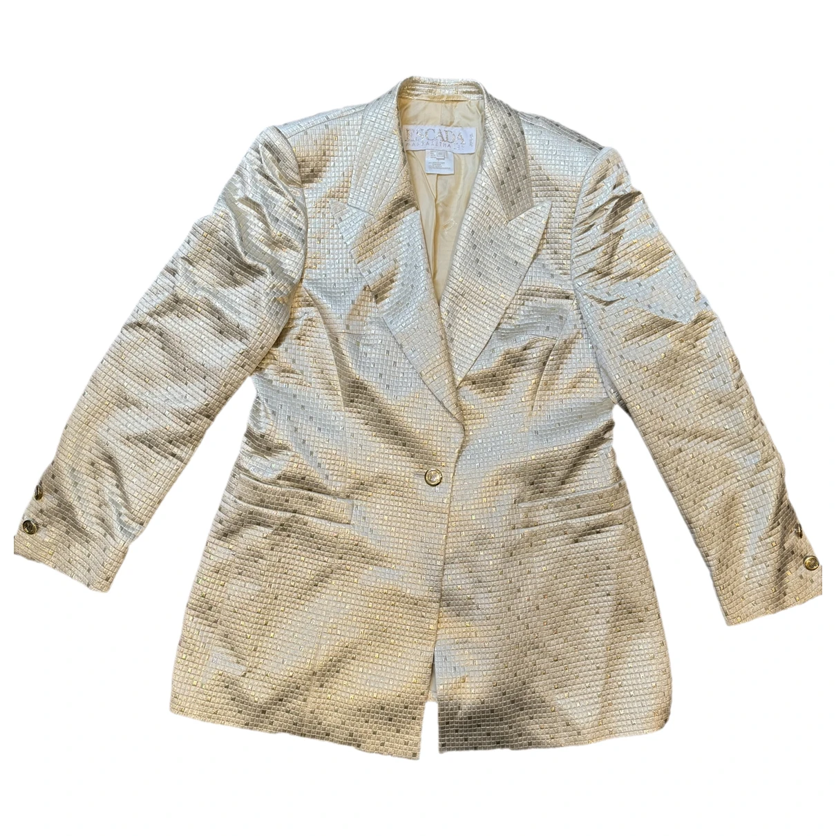 Pre-owned Escada Silk Blazer In Gold