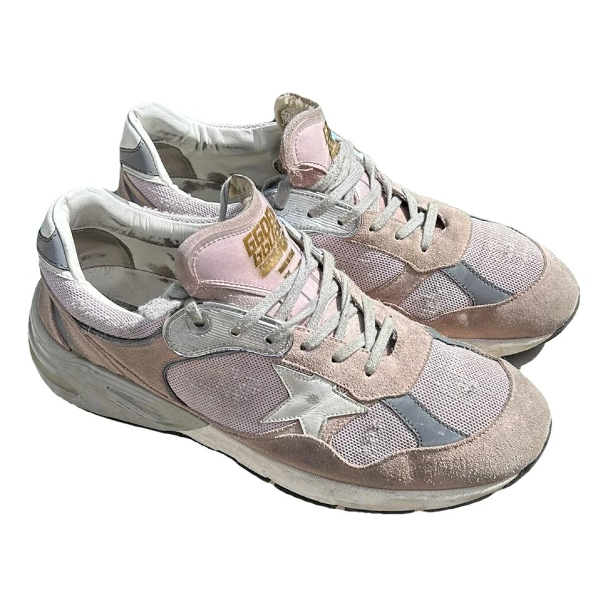 Pre-owned Golden Goose Dad-star Low Trainers In Pink