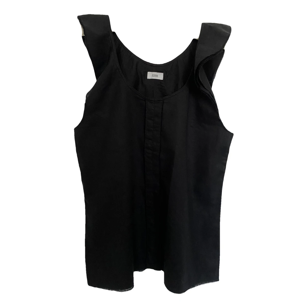 Pre-owned Closed Linen Vest In Black