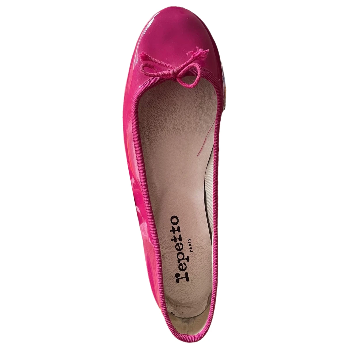 Pre-owned Repetto Patent Leather Ballet Flats In Pink