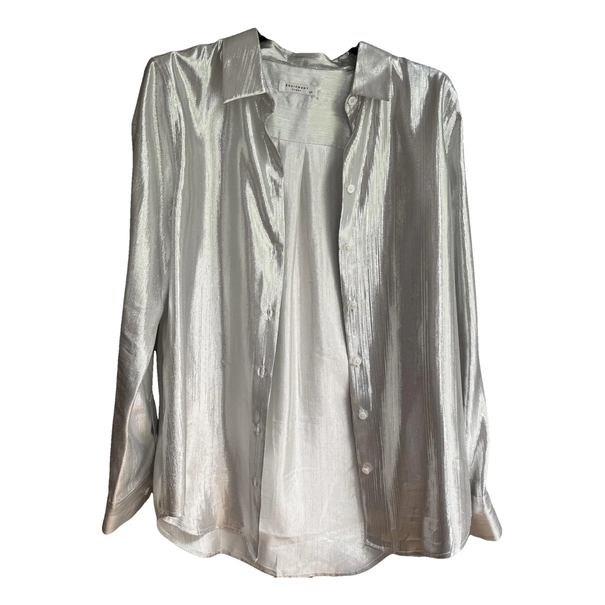 Pre-owned Equipment Silk Shirt In Silver