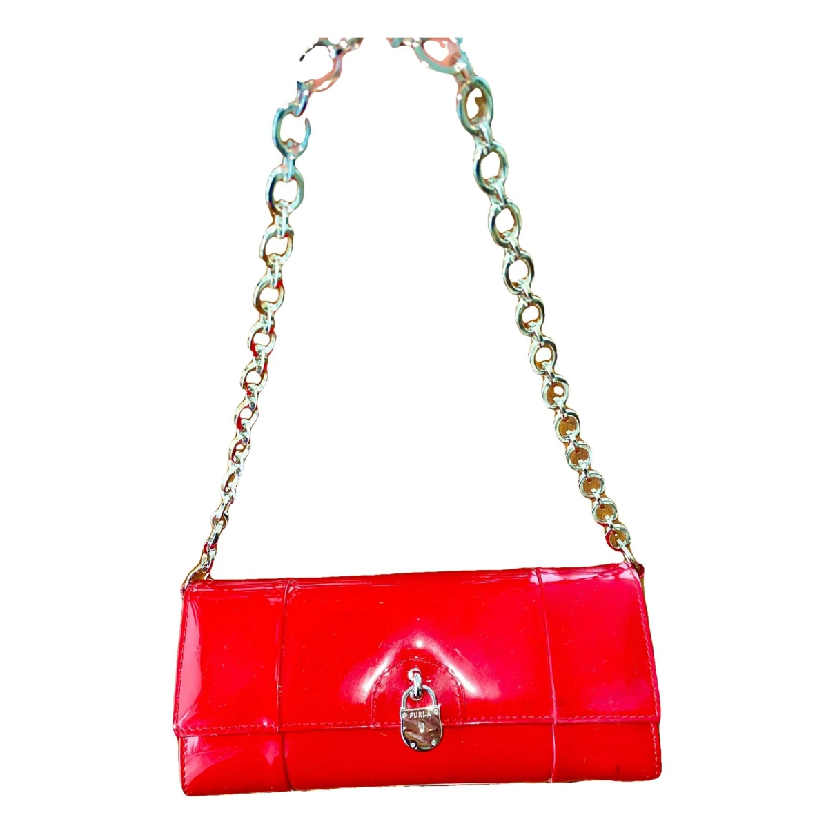 Pre-owned Furla Pony-style Calfskin Handbag In Red