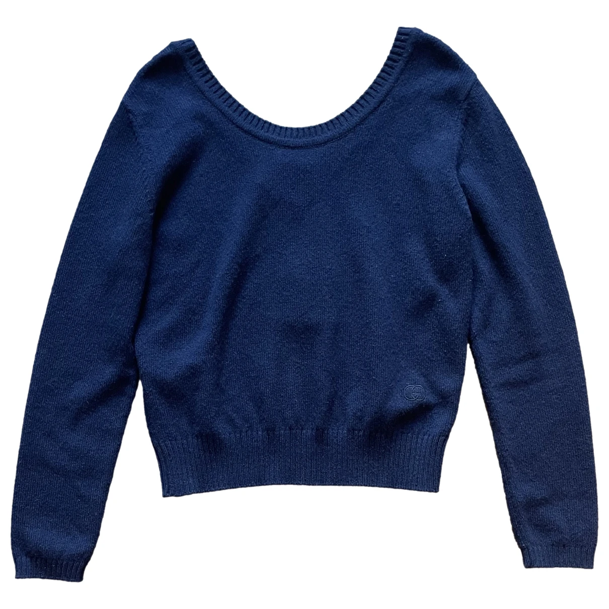 Pre-owned Gucci Cashmere Jumper In Navy