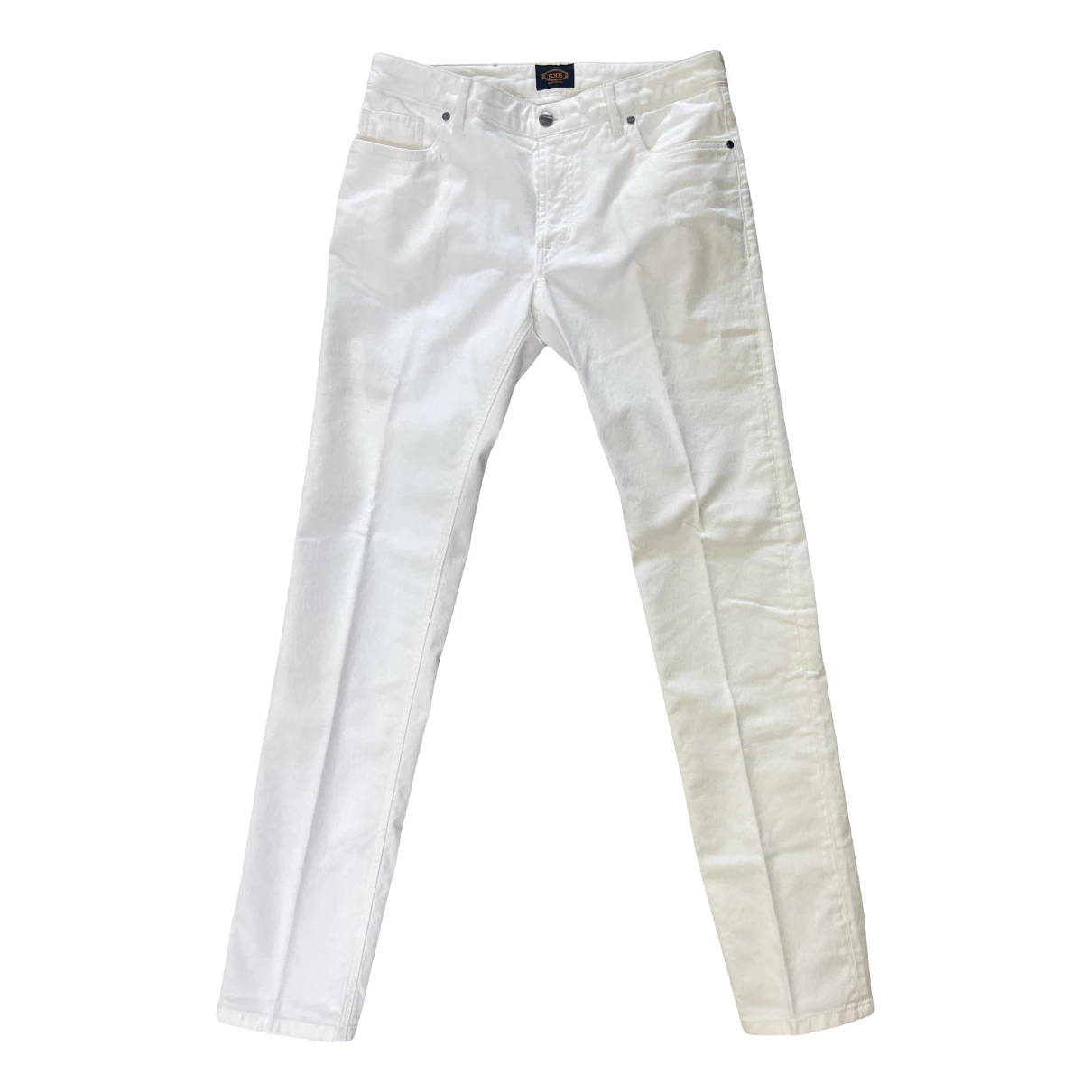 Pre-owned Tod's Trousers In White