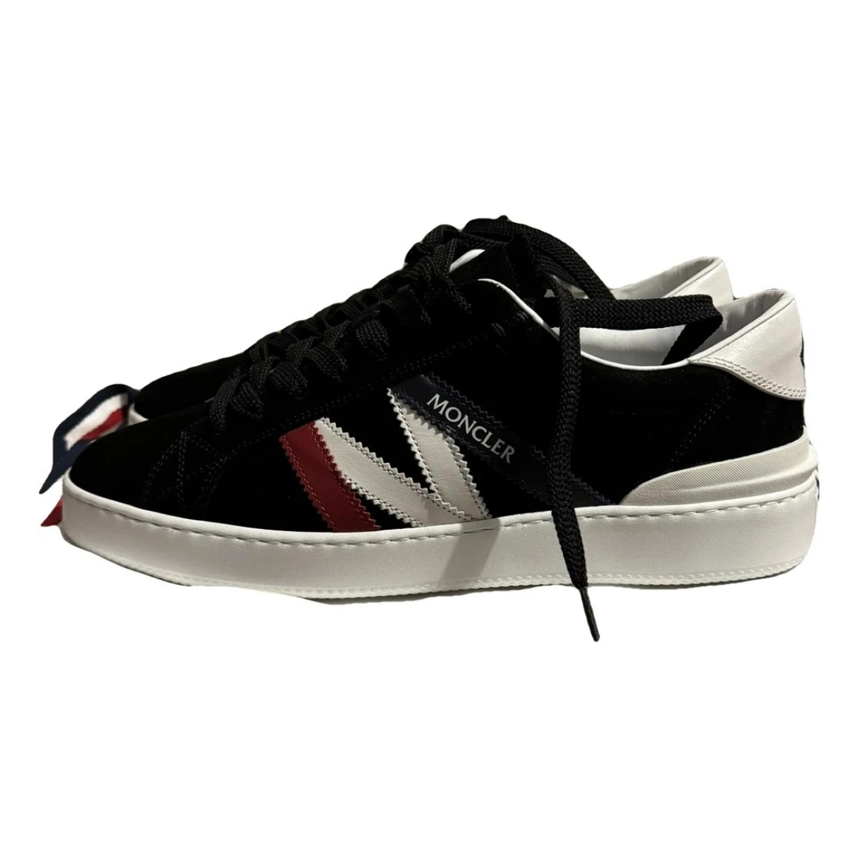 Pre-owned Moncler Low Trainers In Black