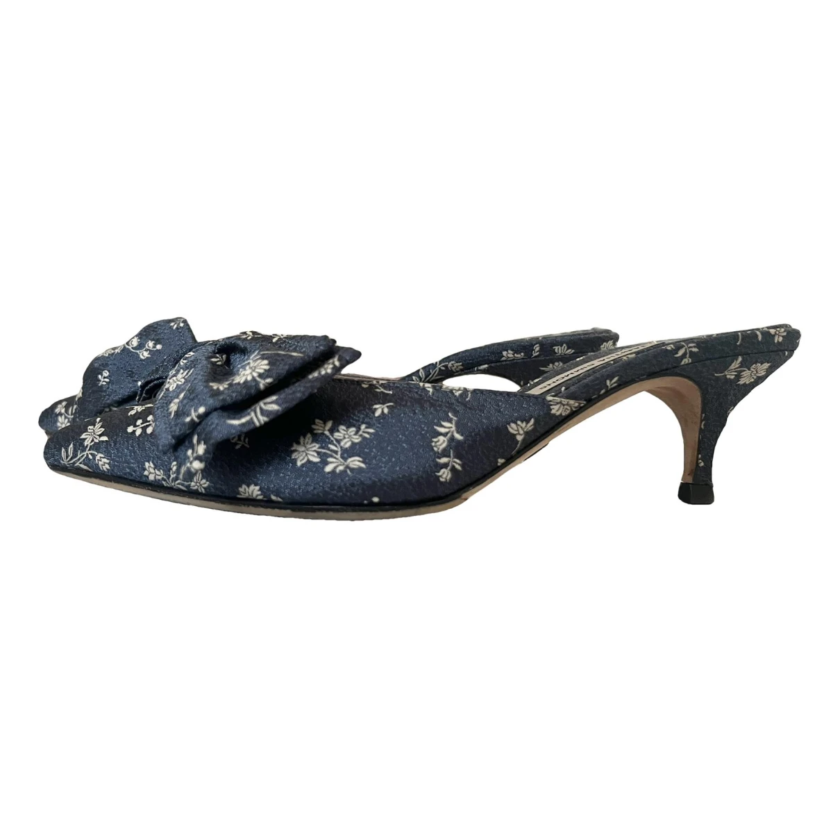 Pre-owned Tabitha Simmons Cloth Heels In Blue
