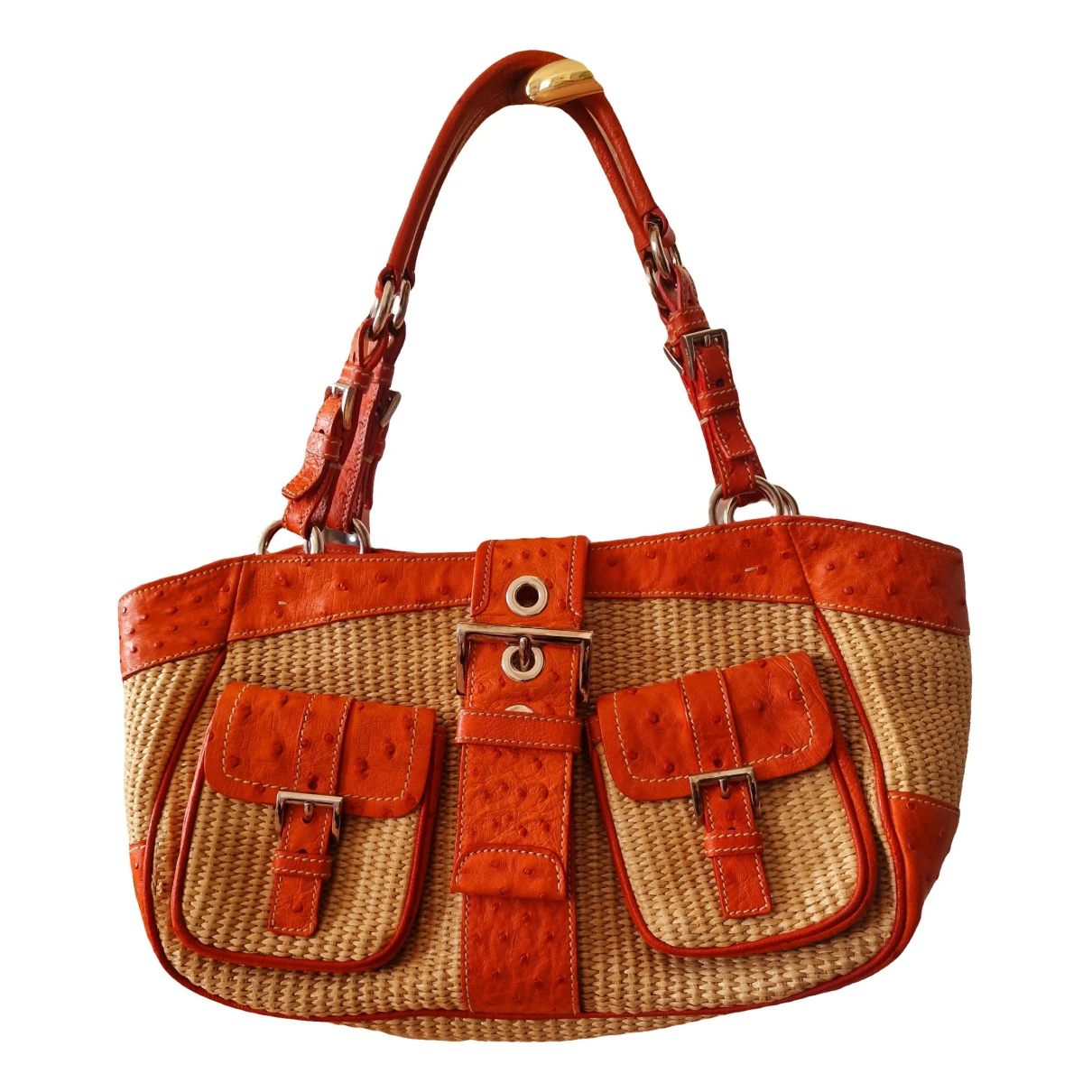 Pre-owned Prada Handbag In Orange