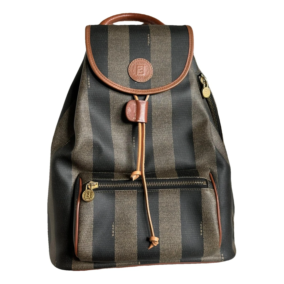 Pre-owned Fendi Leather Backpack In Multicolour