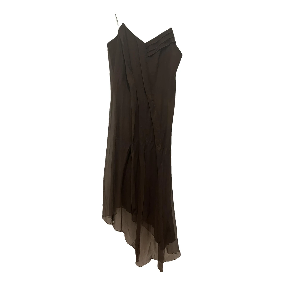 Pre-owned Renato Balestra Silk Mid-length Dress In Brown