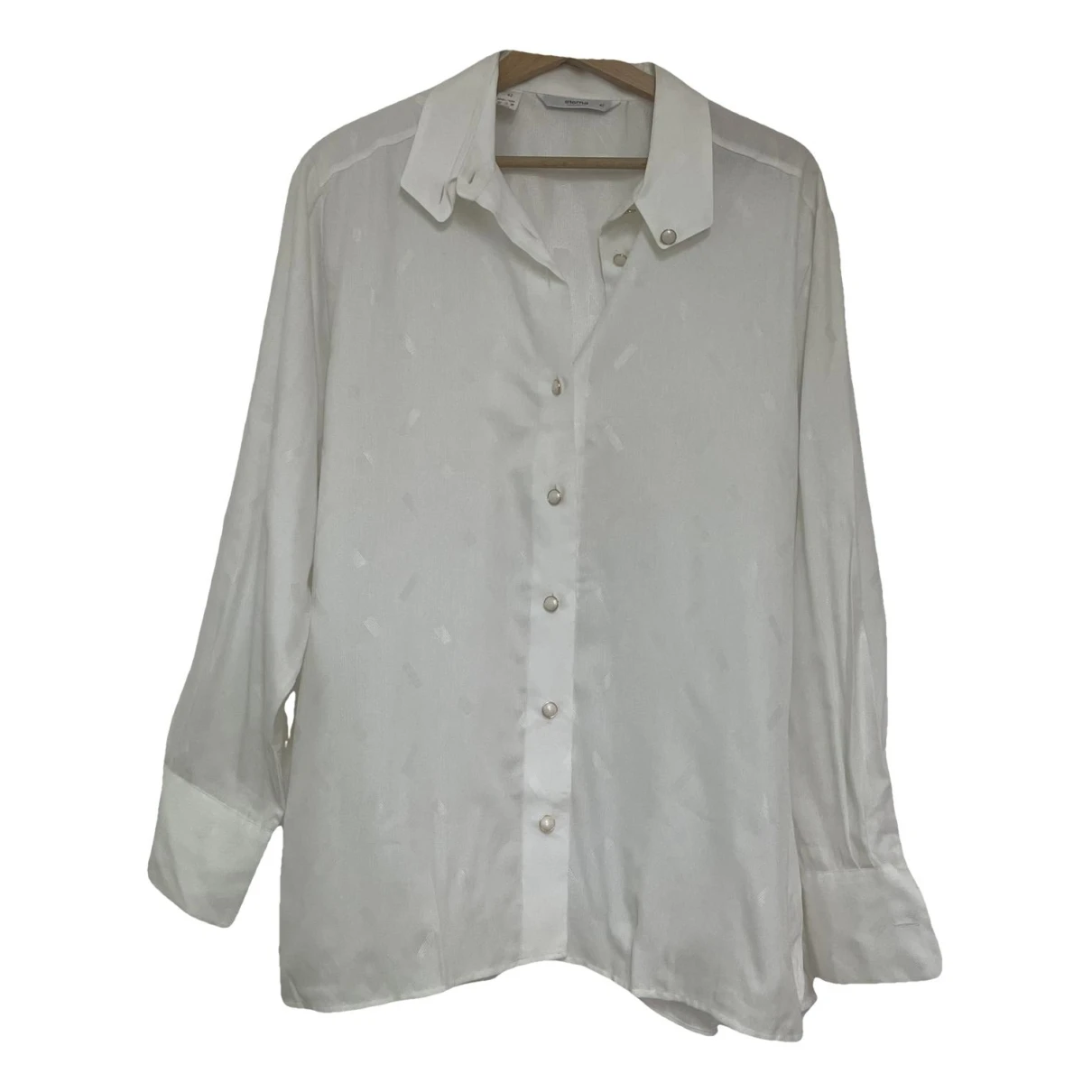 Pre-owned Eterna Blouse In White