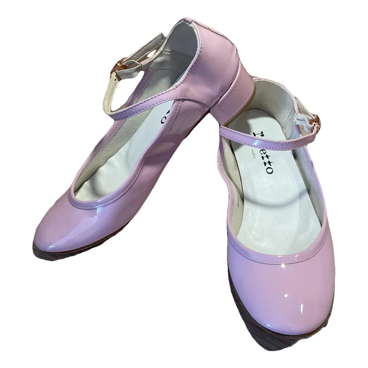 Pre-owned Repetto Patent Leather Ballet Flats In Pink