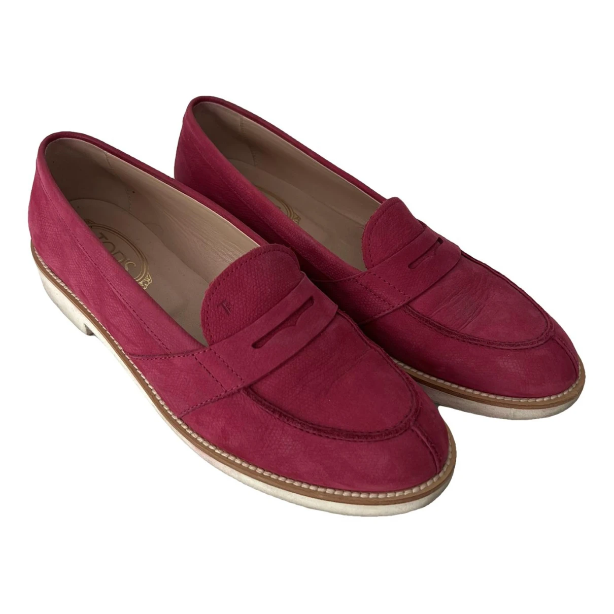 Pre-owned Tod's Flats In Pink