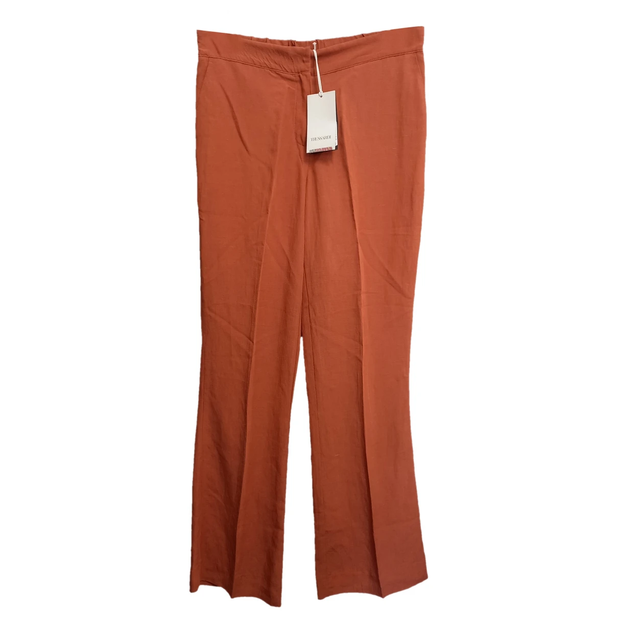 Pre-owned Trussardi Linen Straight Pants In Other