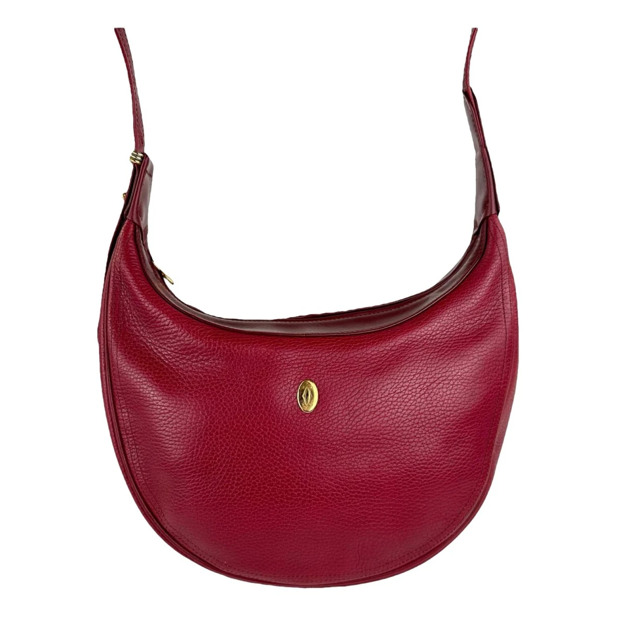 Pre-owned Cartier Leather Crossbody Bag In Red