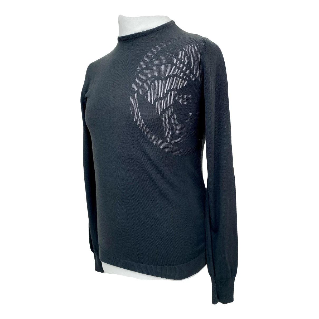 Pre-owned Versace Silk Pull In Anthracite