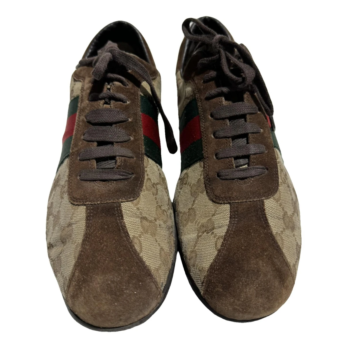 Pre-owned Gucci Low Trainers In Brown