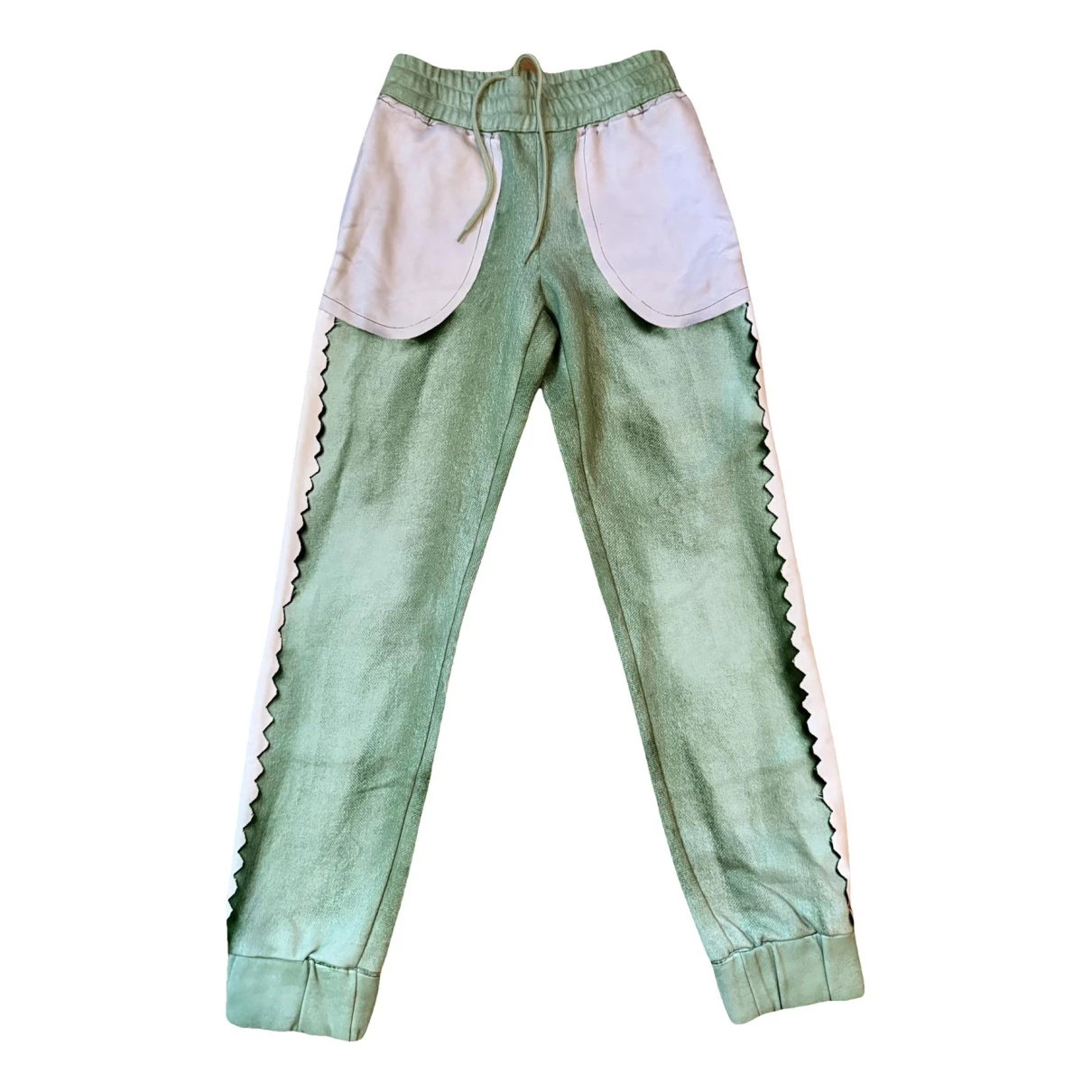 Pre-owned Moschino Trousers In Green