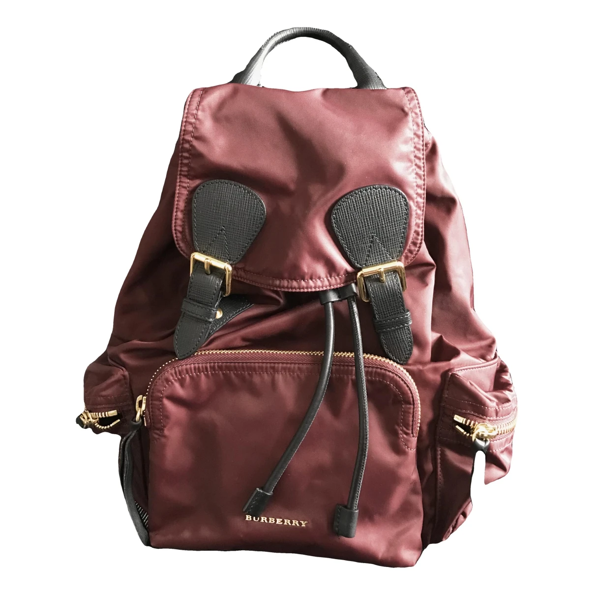 Pre-owned Burberry The Rucksack Backpack In Burgundy