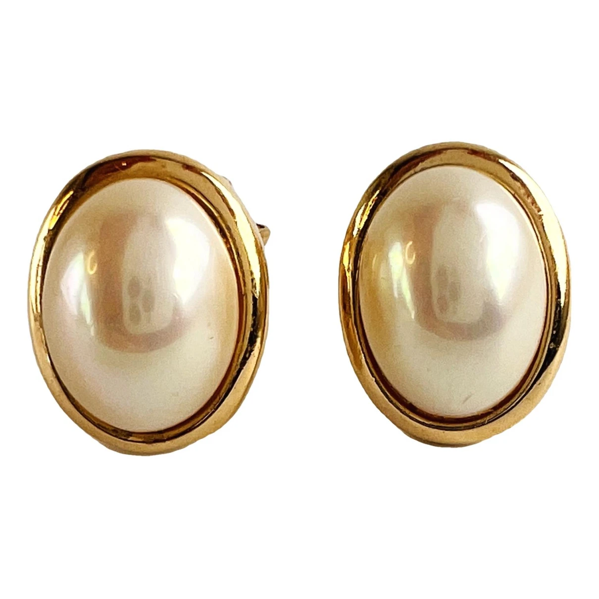 Pre-owned Dior Tribal Earrings In Gold