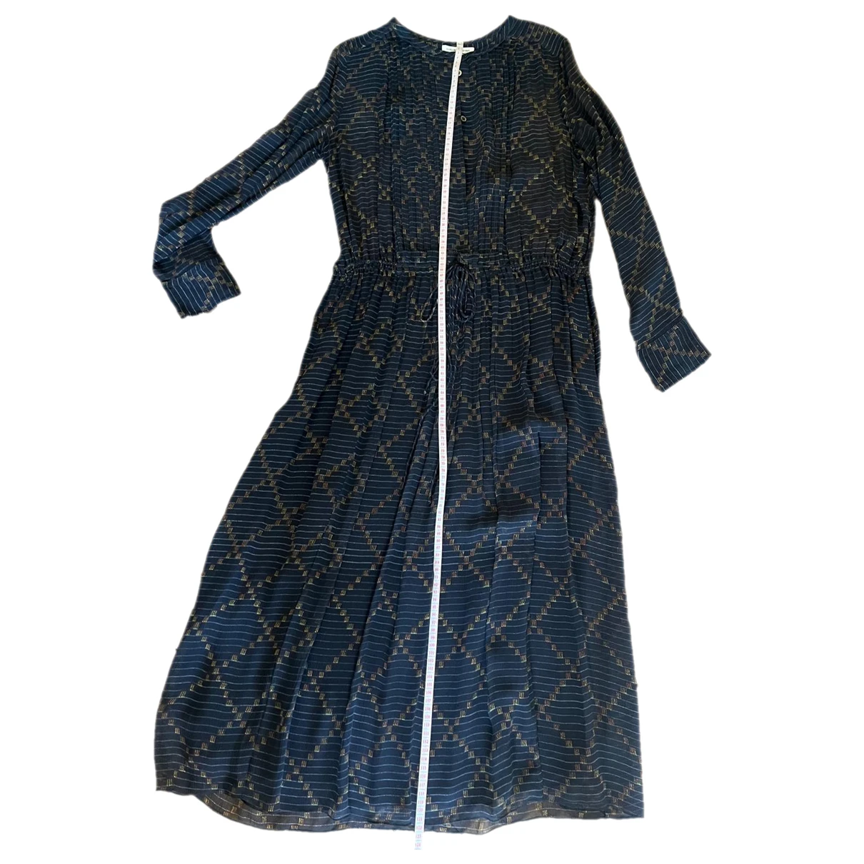 Pre-owned Isabel Marant Étoile Silk Maxi Dress In Navy