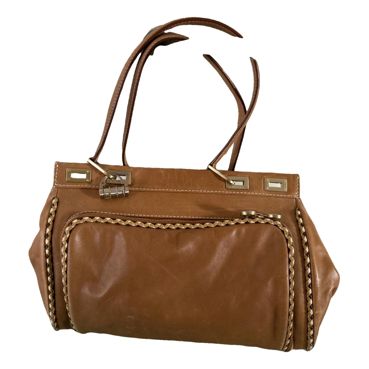 Pre-owned Lancel Leather Handbag In Camel