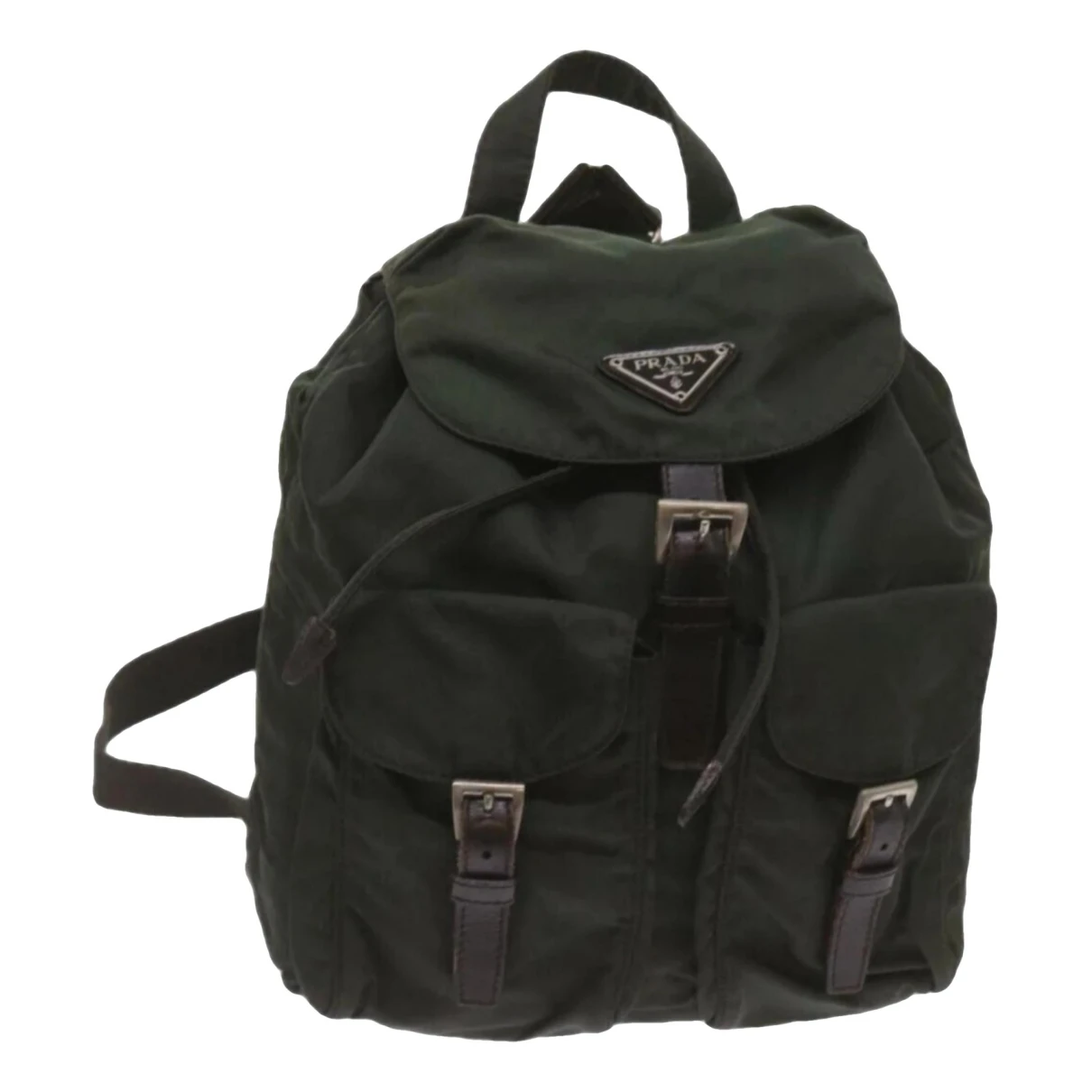Pre-owned Prada Re-nylon Backpack In Green