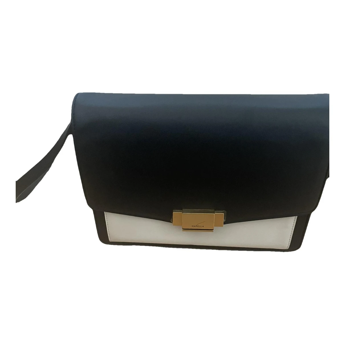Pre-owned Marella Leather Crossbody Bag In Black