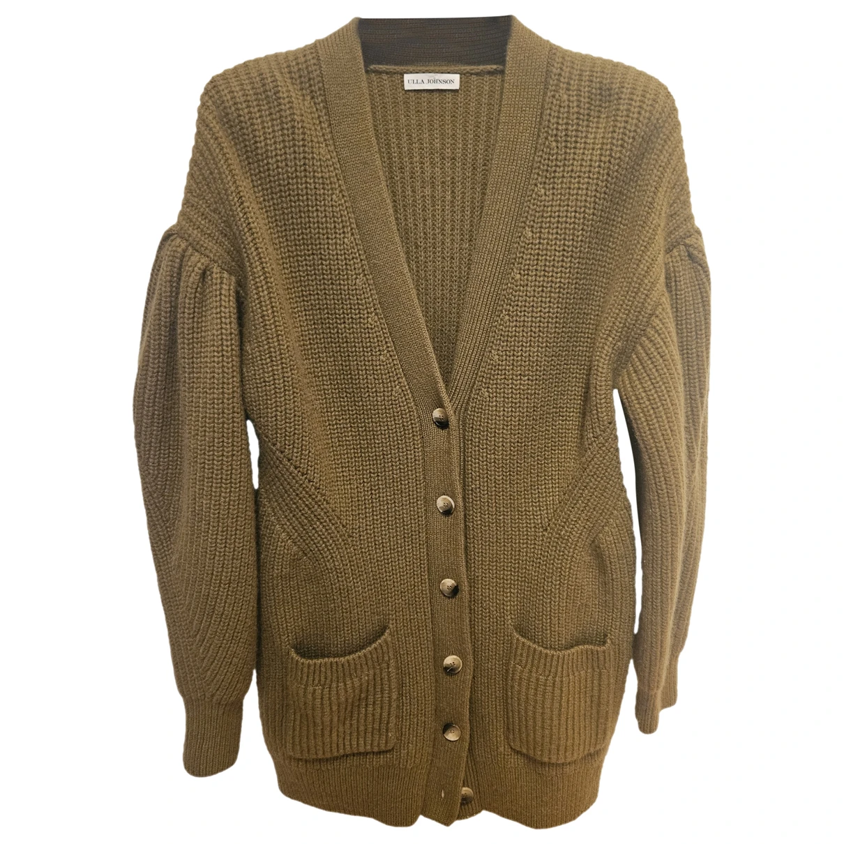 Pre-owned Ulla Johnson Cashmere Cardigan In Green