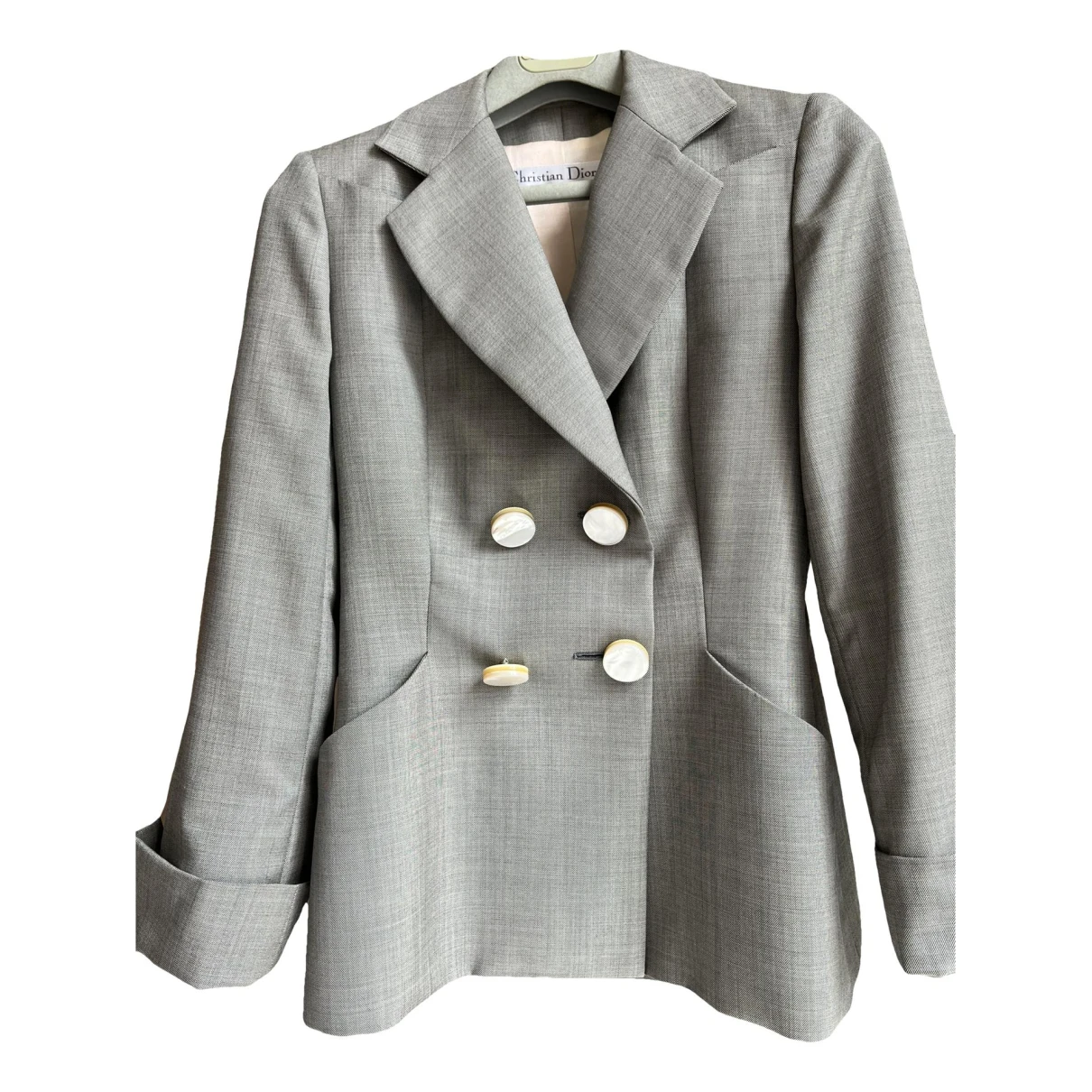 Pre-owned Dior Wool Blazer In Grey
