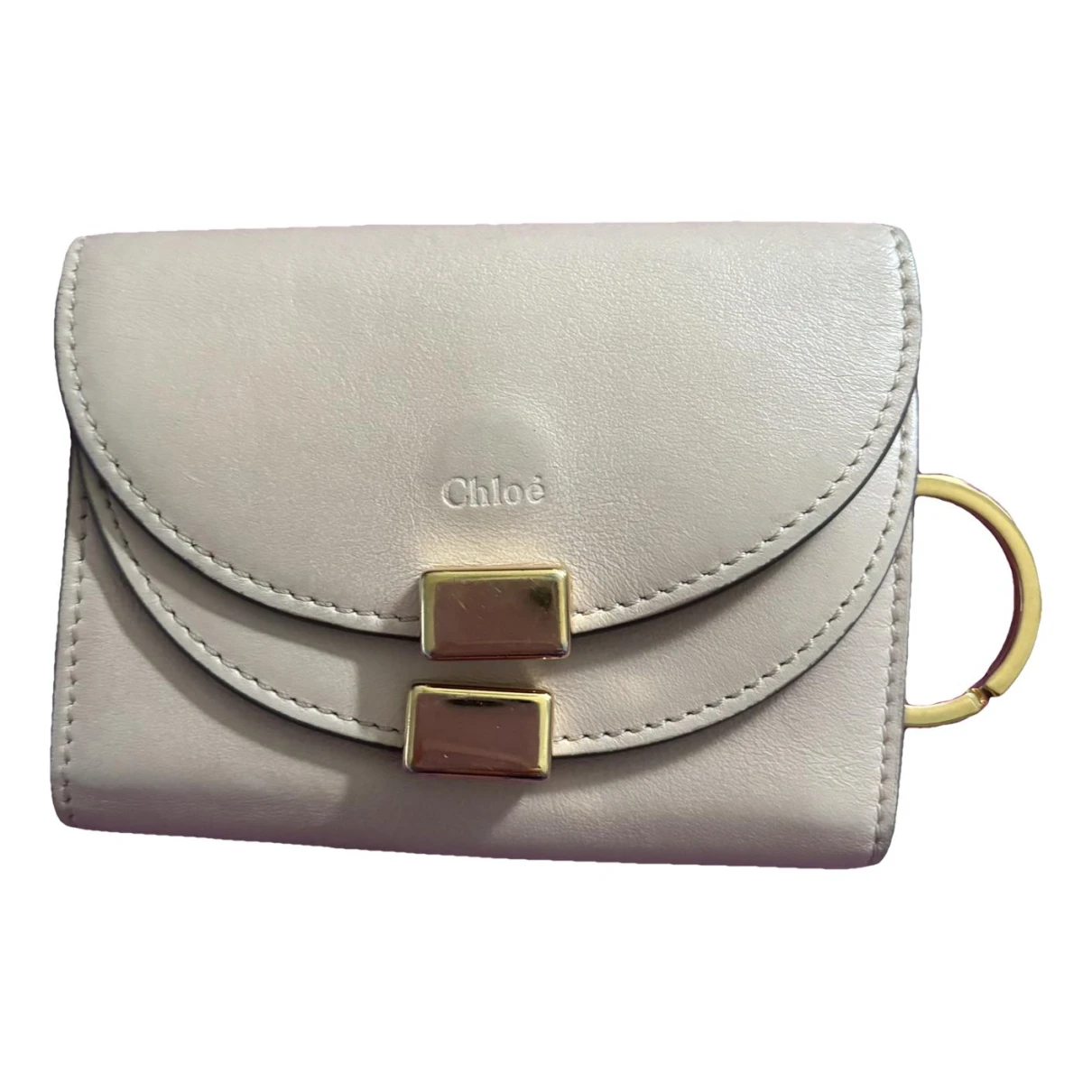 Pre-owned Chloé Leather Card Wallet In Pink