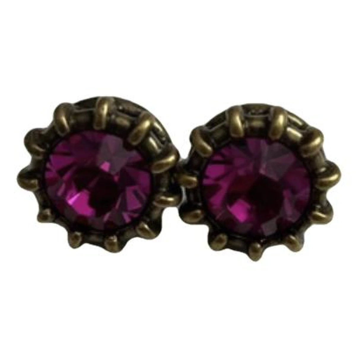 Pre-owned Gucci Silver Earrings In Pink