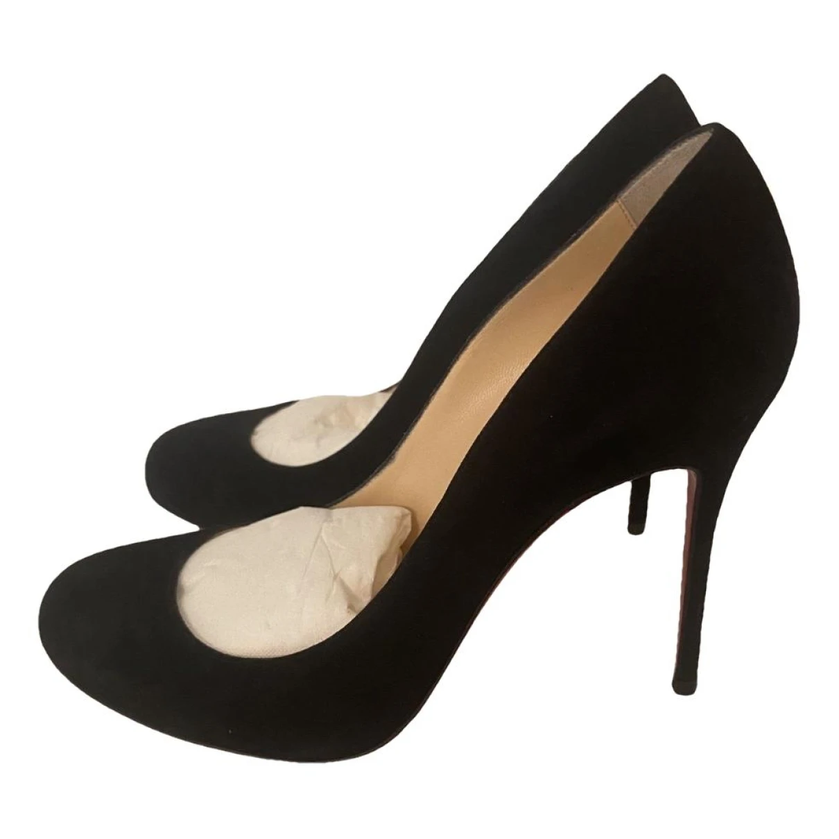 Pre-owned Christian Louboutin Fifi Leather Heels In Black