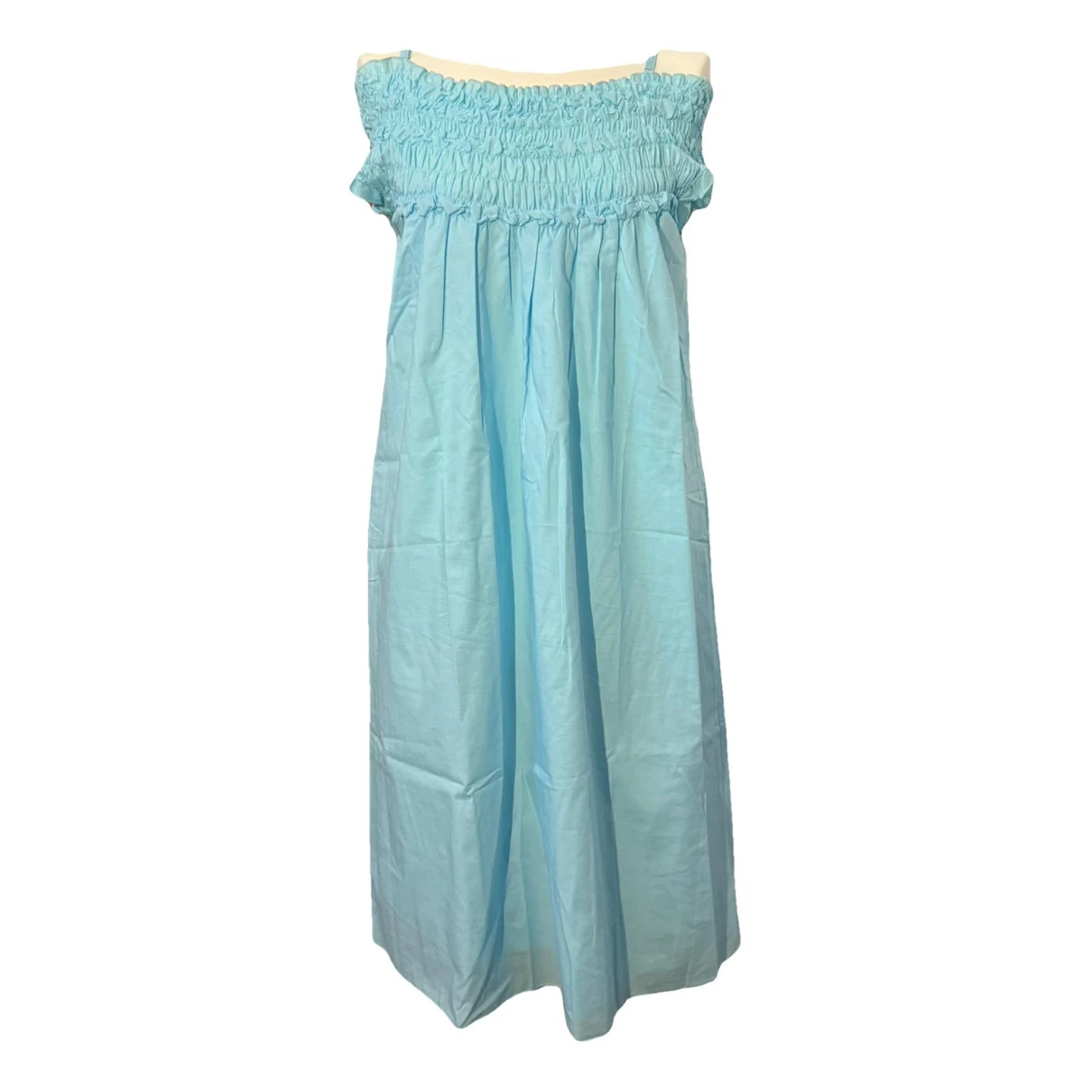 Pre-owned P.a.r.o.s.h Maxi Dress In Turquoise