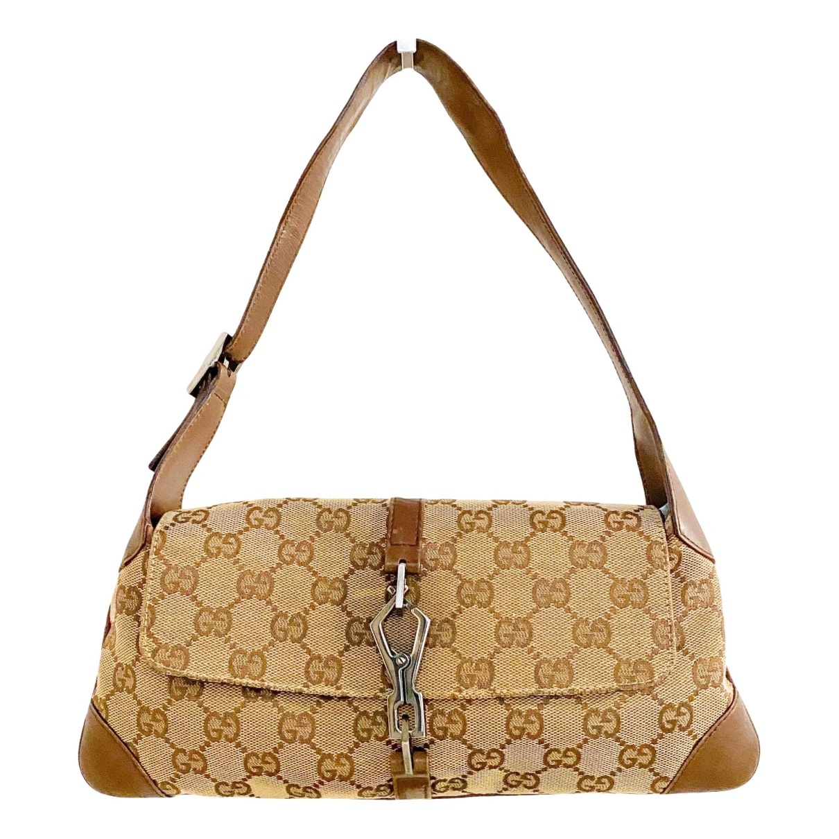 Pre-owned Gucci Jackie Vintage Cloth Handbag In Brown