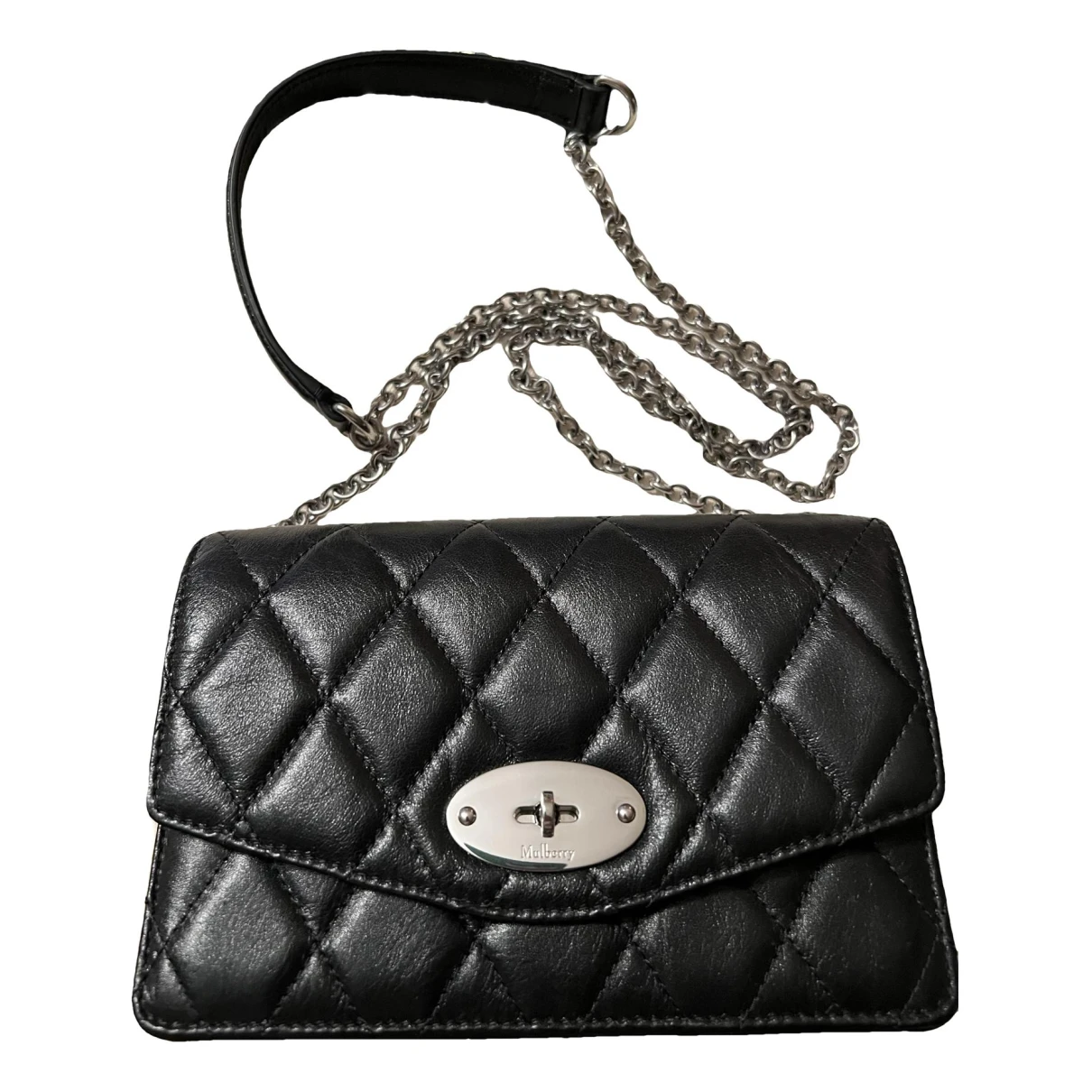 Pre-owned Mulberry Darley Leather Crossbody Bag In Black