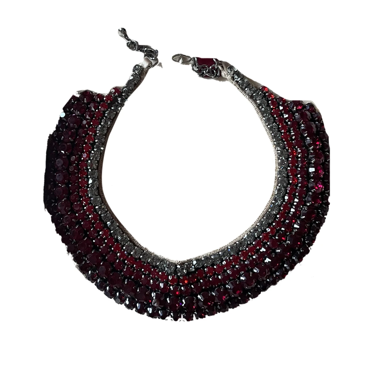 Pre-owned Valentino Garavani Crystal Necklace In Red