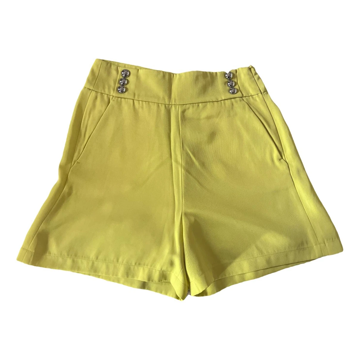 Pre-owned Pinko Shorts In Yellow