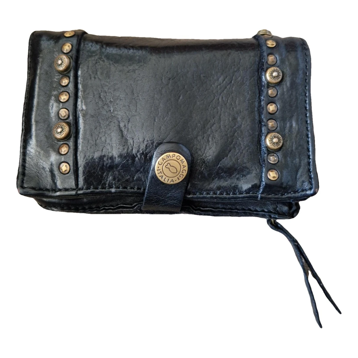 Pre-owned Campomaggi Leather Wallet In Black