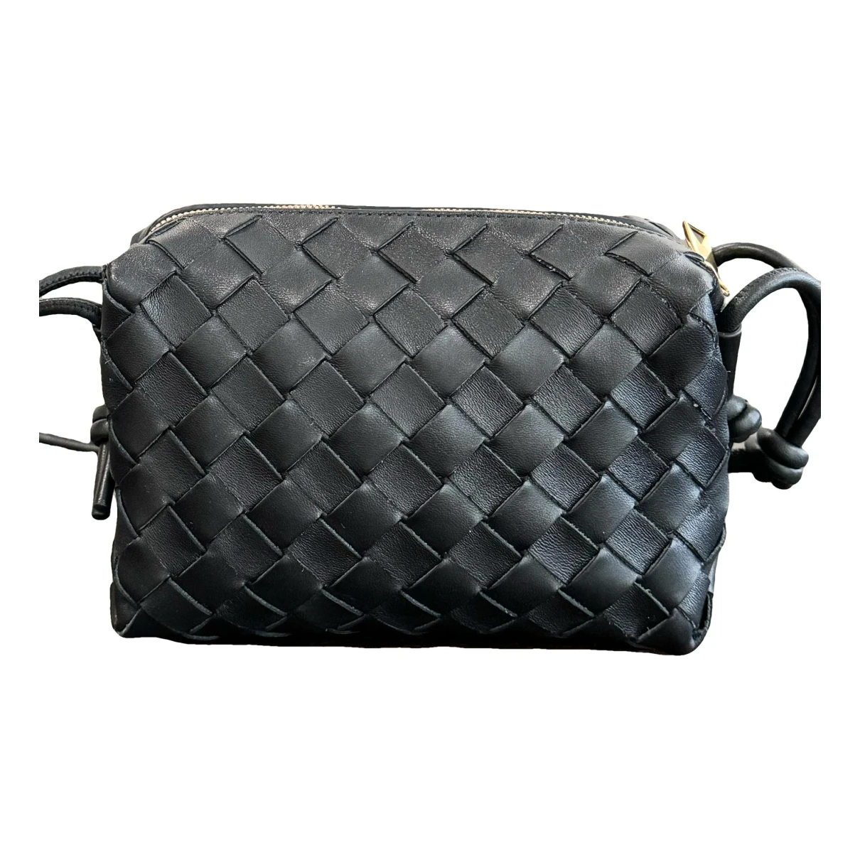 Pre-owned Bottega Veneta Loop Leather Handbag In Black