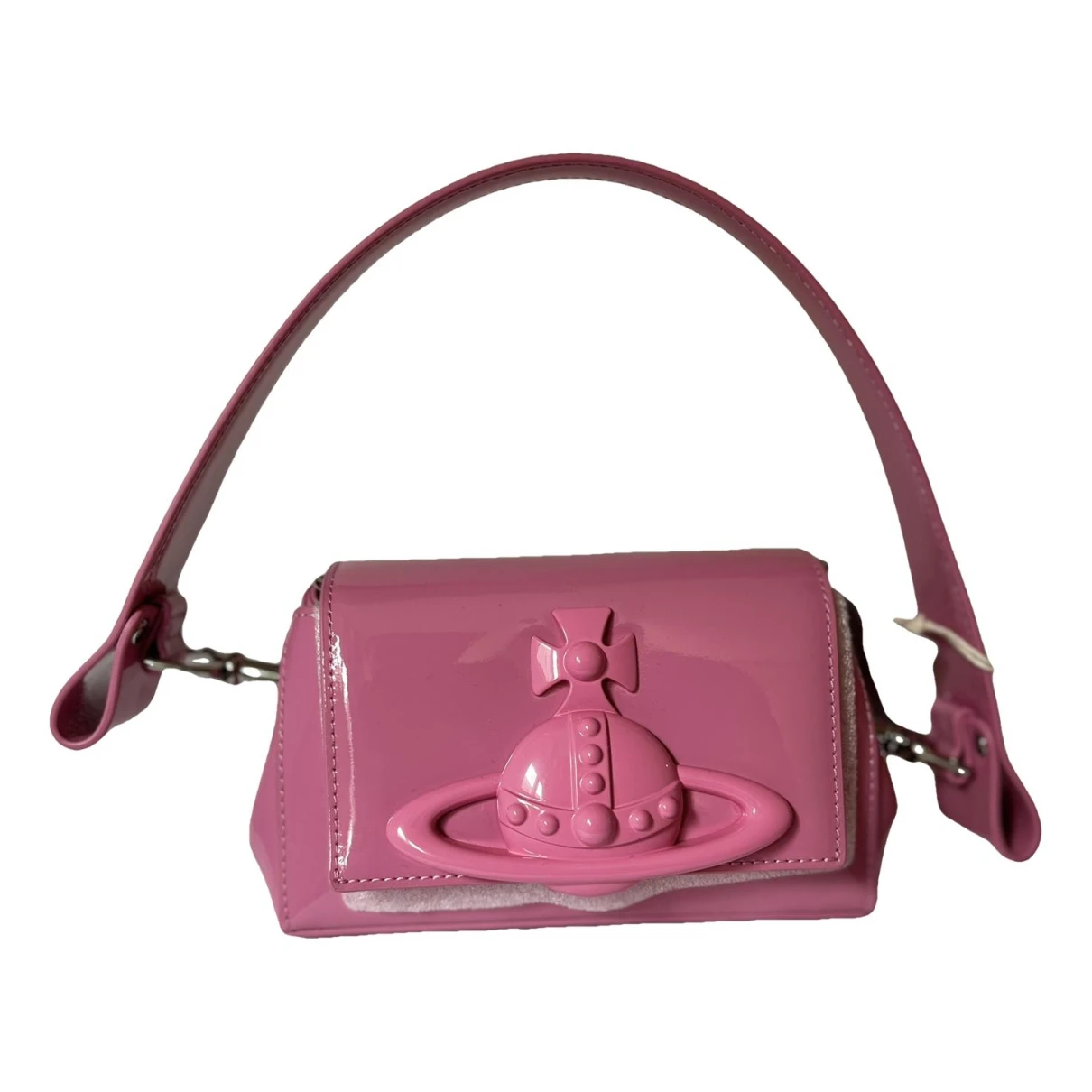 Pre-owned Vivienne Westwood Patent Leather Crossbody Bag In Pink