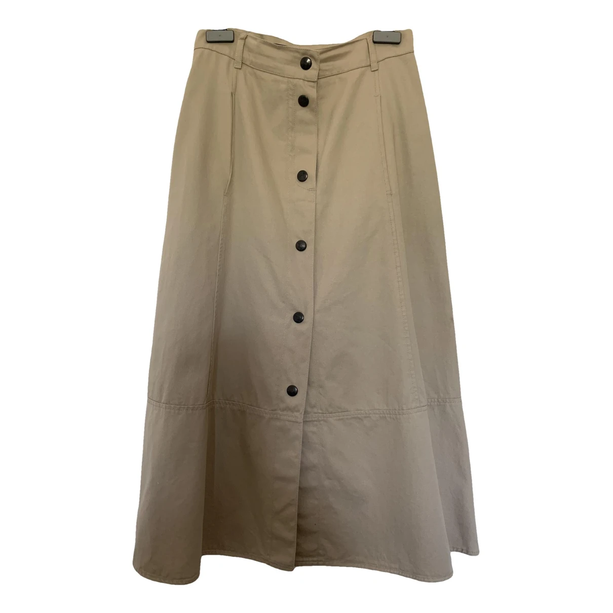 Pre-owned Max Mara Maxi Skirt In Beige