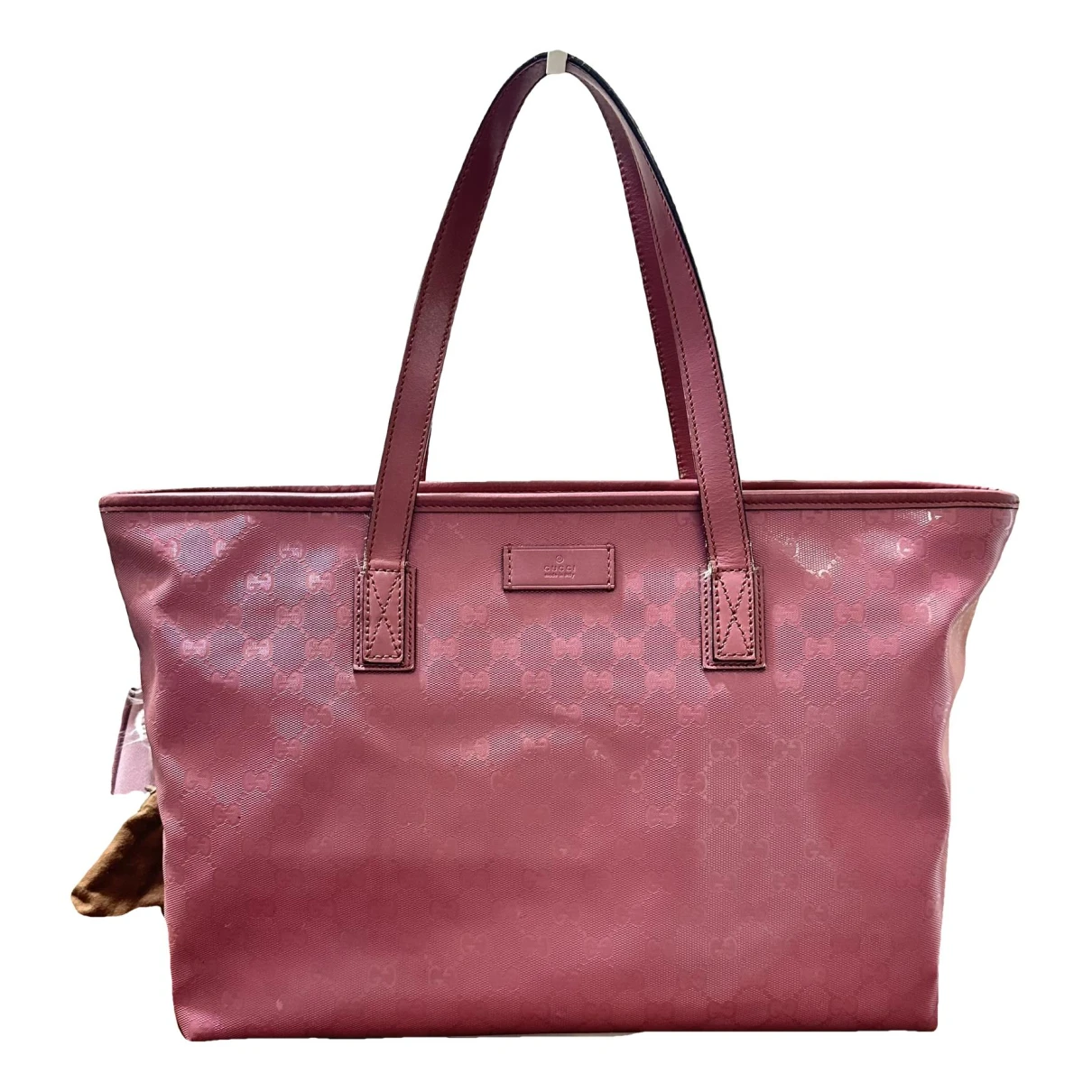Pre-owned Gucci Joy Patent Leather Tote In Pink