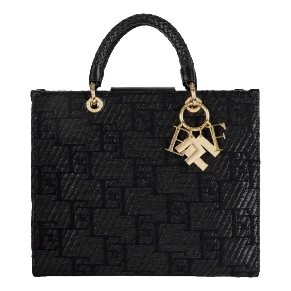 Pre-owned Elisabetta Franchi Crossbody Bag In Black