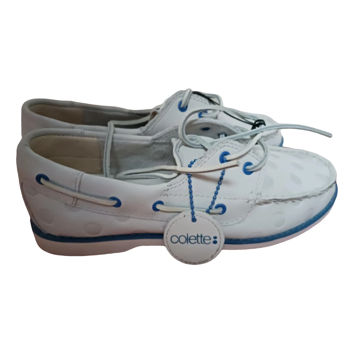 Pre-owned Timberland Leather Flats In White