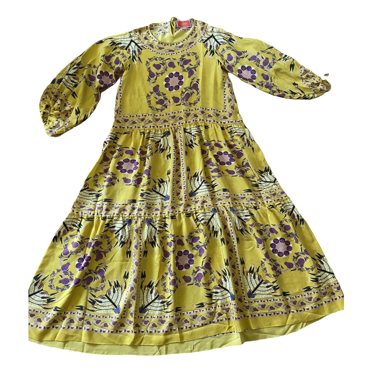 Pre-owned La Doublej Silk Maxi Dress In Yellow