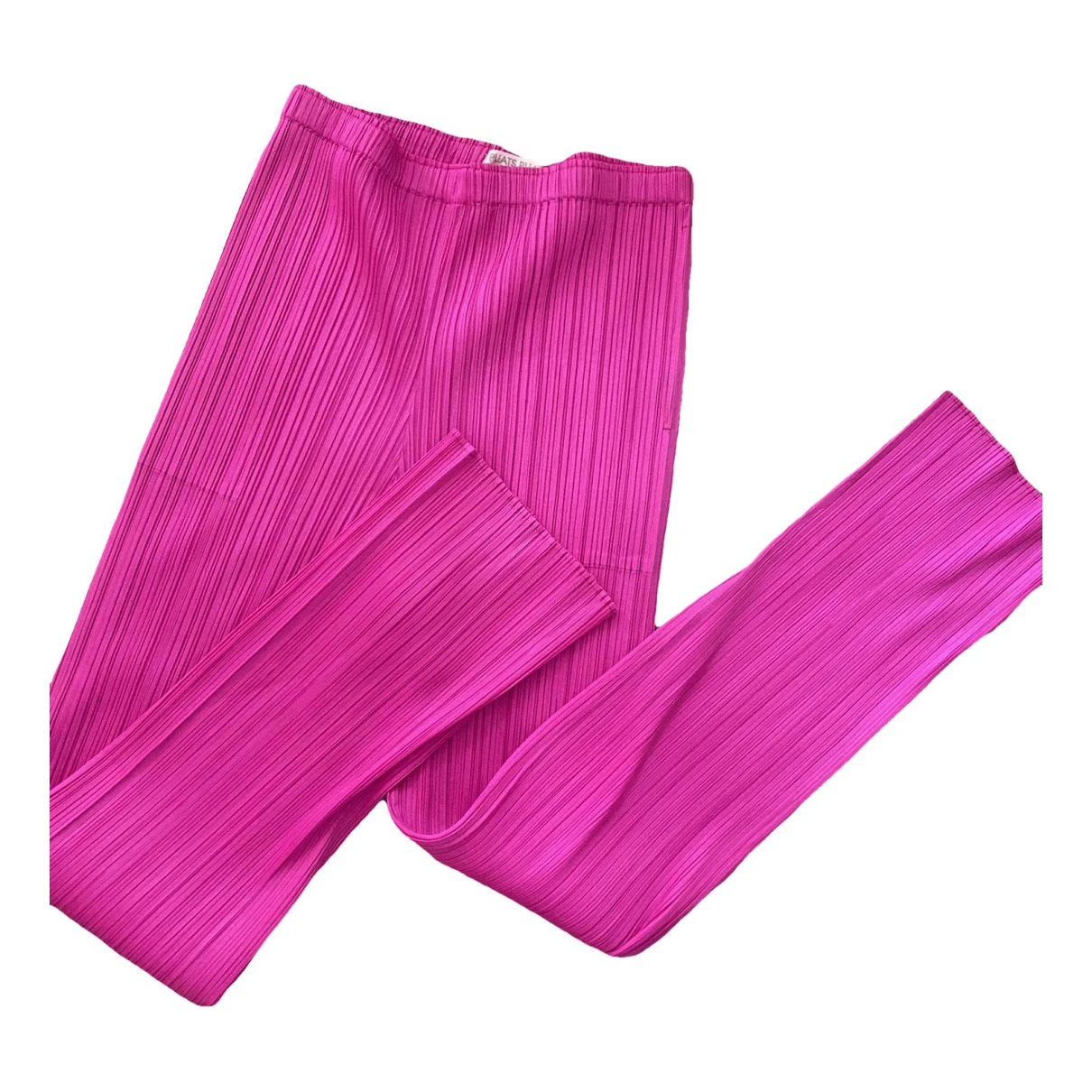 Pre-owned Pleats Please Straight Pants In Pink